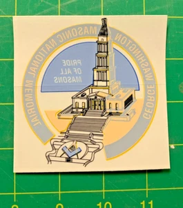 Vtg George Washington Masonic National Memorial Window Decal - Picture 1 of 2