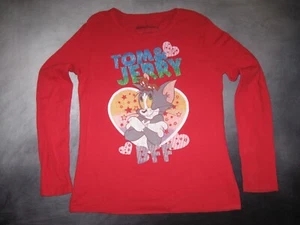 TOM & JERRY BFF vtg Shirt Girls XL 14-16 Cartoon Animated 90s Y2K HANNA BARBERA - Picture 1 of 4