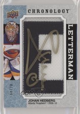 2018 Upper Deck Chronology Letterman Letter Relics /20 Johan Hedberg Patch Auto