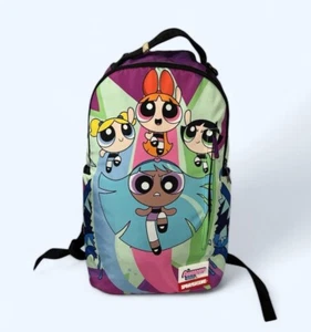 SPRAYGROUND POWERPUFF GIRLS MONSTER SHARK BACKPACK BOOK BAG RARE - Picture 1 of 13