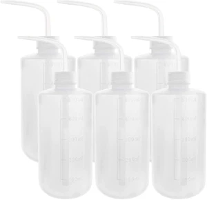 6Pcs 500Ml Plastic Safety Wash Bottles with Narrow Mouth for Lab Tattoo 17Oz - Picture 1 of 12