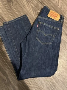 Mens Vintage Levis 501 Denim Shrink to Fit Jeans Blue Button Fly - Picture 1 of 4