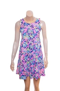 Lilly Pulitzer Printed Dress XS 2 Women's Round Neck Sleeveless Short NEW 36700 - Picture 1 of 7