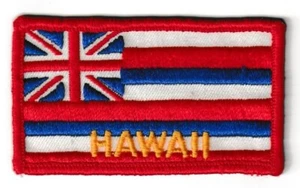 NEW Vintage-1960s HAWAII State Flag Souvenir Collectible Embroidered Cloth Patch - Picture 1 of 3