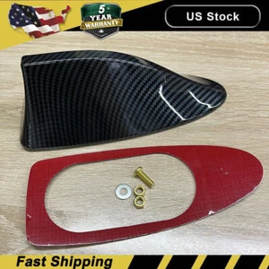 Universal Carbon Fiber Shark Fin Antenna Car AUTO Aerial FM/AM Radio Signal USA! - Picture 1 of 13