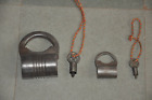 2 Pc Vintage Iron Screw System Handcrafted Line Design Unique Pad Locks