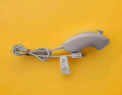 Nintendo Wii Nunchuk Remote RVL 004 Num Chuck in White Lot 5 Genuine Product - Image 1 of 3