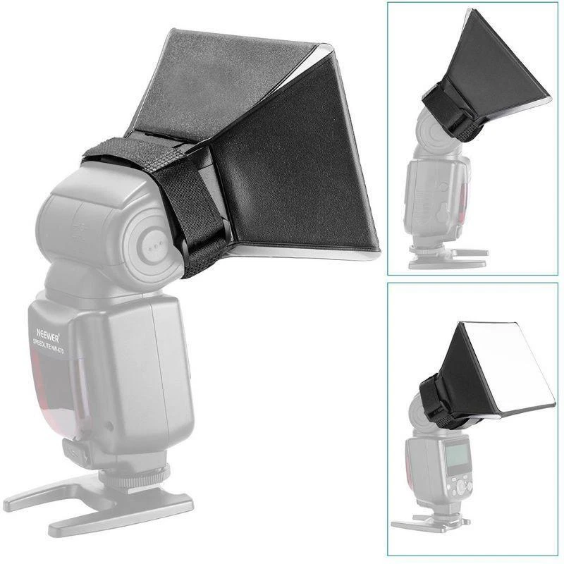 Universal Foldable Flash Softbox Diffuser Camera Photo Speedlight Soft Box Kit - Image 1 of 4