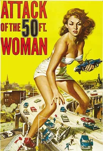 Attack of The 50 Foot Woman (1958) Classic Movie Poster - 12x18 - Picture 1 of 1