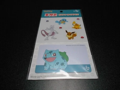 Pokemon Korean Cash Bee Card Bulbasaur With Mewtwo Pikachu etc Sticker Sealed - Image 1 of 4