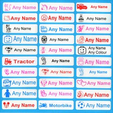 6 Pairs Of Shoe Labels Character Personalised Name Stickers School Nursery Shoes