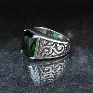 Solid Sterling 925 Silver Signet Men's Ring created by artisanal workshop - Picture 1 of 10