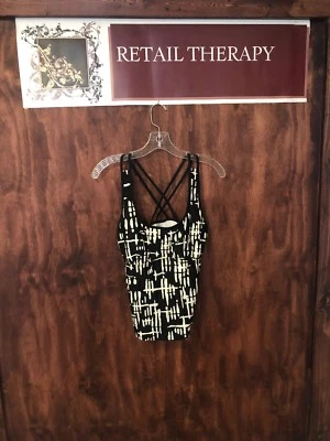 Camiseta Tankini Merona Blanco y Negro Mujer’s M Foto 1 de 3