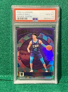 2020-21 Panini Illusions LAMELO BALL RC Rookie Vision SP #1 PSA GEM MINT 10 - Picture 1 of 2