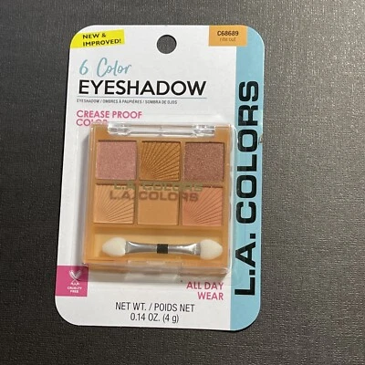 L.A. COLORS 6 Color Eyeshadow Crease Proof Color All Day Wear #C68689 Nite Out - Image 1 of 4
