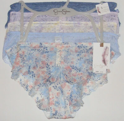 Paquete de 5 bragas hipsters talla S encaje elástico suave Jessica Simpson Foto 1 de 4