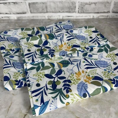 Charisma King Size 2 Pillowcases Vibrant Colors Blue Green Foliage 39x21 0045 - Image 1 of 4