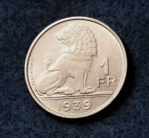 1939 Belgium Franc - Nice Coin - BELGIQUE-BELGIE - See Pictures - Picture 1 of 2