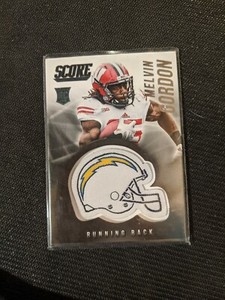 2015 SCORE MELVIN GORDON ROOKIE HELMETS PATCH #17 CHARGERS