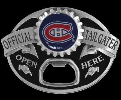 MONTREAL CANADIENS TAILGATER ABRIDOR DE BOTELLAS HEBILLA DE CINTURÓN ¡NUEVO! Foto 1 de 2