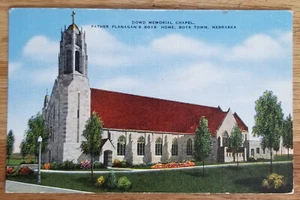 Dowd Memorial Chapel Boy's Town NE Postcard 1930s Unused EC Kropp Fr. Flanagan - Picture 1 of 1