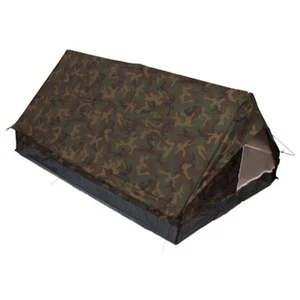 2 Person Tent Minipack Camping Survival Hiking Festival Carry Bag Woodland Camo - Picture 1 of 1