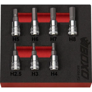 1/4" Drive Hex Bit Socket Set 2.5-8mm 7 Pieces in a Foam Tray - Picture 1 of 1