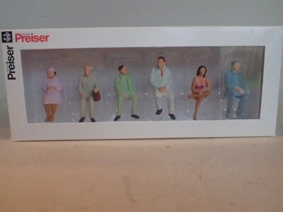 Preiser Reisende sitzend 63200 Spur 1 OVP 1:32 6 Fig - Bild 1 von 2