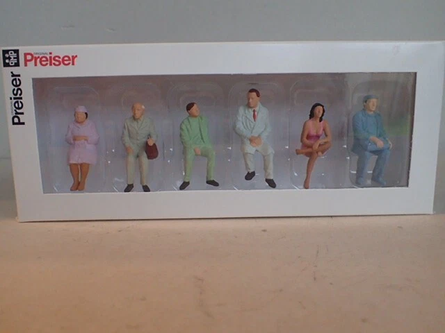 Preiser Reisende sitzend 63200 Spur 1 OVP 1:32 6 Fig - Bild 1 von 2