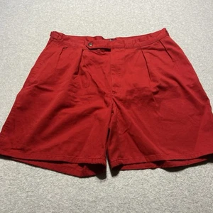 Vintage Polo Ralph Lauren Shorts Mens 38 Red Chino Belted Adjustable Made in USA - Picture 1 of 12