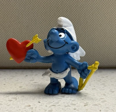 Los Pitufos 20128 Amour Cupido Pitufo San Valentín Figura Juguete Vintage PVC Querubín Estatuilla Foto 1 de 3