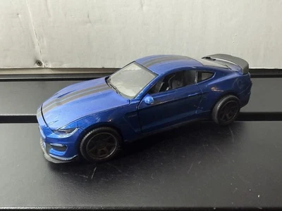 New Ray - 2016 FORD SHELBY GT350R - Metallic Blue with Stripes - 1/24 Die-Cast - Image 1 of 4