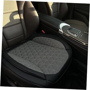 2 Pack Leather Front Car Seat Cover Bottom Only, Anti-Slip Black and Grey - Picture 1 of 7