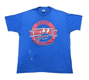 Vintage 80s NFL Buffalo Bills Tshirt NFL Single Stitch Trench Size XL - Bild 1 von 14