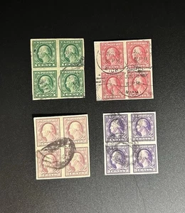 US 481, 482. 483, 484 gebrauchte Viererblöcke - Bild 1 von 2