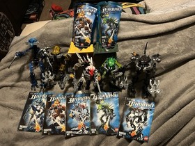 Lego Bionicle Barraki Lot Of 5 99% Complete With 2 Canisters And 5 Instructions