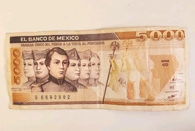 Mexico 5000 Pesos Banknote 19 Jul 1985 - Image 1 of 4