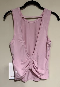 Neu mit Etikett lululemon Größe 10 tiefes Stretch-Tanktop PKHZ Pink Haze 58 $ - Bild 1 von 3