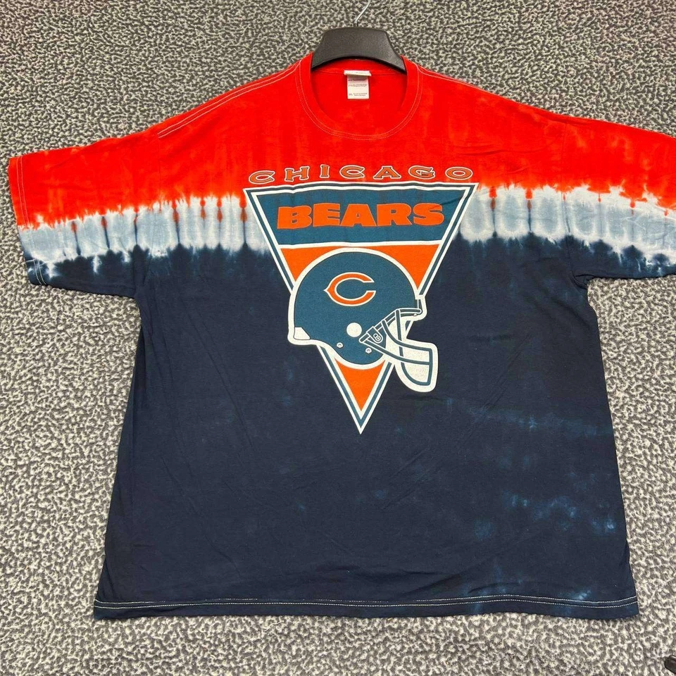 Camisa Chicago Bears Hombres XXL Azul Rojo Equipo Ropa Manga Corta Cuello Redondo 2XL Foto 1 de 4