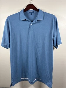 Peter Millar Crown Crafted Men's XL Blue Short Sleeve Golf Polo Floral Print - Picture 1 of 8