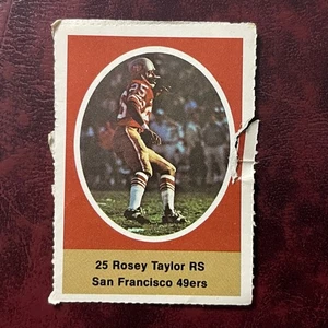 1972 Sunoco NFL Action Set ROSEY TAYLOR Stamp SAN FRANCISCO 49ERS - Picture 1 of 1
