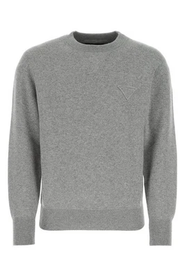 PRADA Melange Gray Stretch Cashmere Sweater New & Authentic - Image 1 of 3