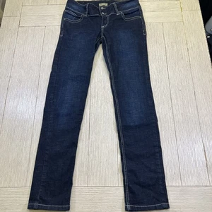Paris Blues Jeans Womens 9 Dark Wash Skinny Stretch Denim Butterfly Pocket Y2K - Picture 1 of 12