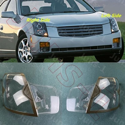 - Cubierta de lente de faro delantero izquierdo y derecho + pegamento de sellado para Cadillac CTS 2005-06 Foto 1 de 4