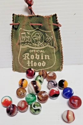 BOLSO DE MÁRMOL OFICIAL VINTAGE ROBIN HOOD CON CANICAS Foto 1 de 4