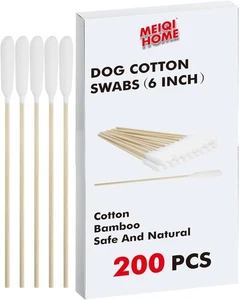 MEIQIHOME 6 Inch Long Cotton Swabs 200 pcs - Picture 1 of 6