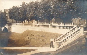 Echtfoto von LeRoy Street Bridge in Fenton Mi Michigan Mich Postkarte - Bild 1 von 2