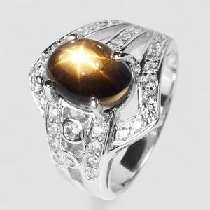 ANILLOS DE JOYERÍA DE PLATA ESTERLINA 925 DE 2,65 QUILATES ZAFIRO ESTRELLA NEGRA TAILANDIA TALLA 4,75 - Imagen 1 de 11
