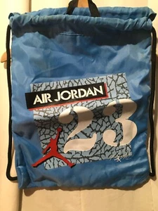 NWOT Nike Air Jordan Gym Sac Bag Retro RIngs Cement Royal Blue Light 3 4 6 11 - Picture 1 of 12