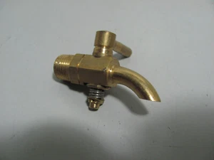 Brass Lever Tap 1/4" BSP Bent Drain Many Uses Tanks Wine Barrels Boilers New - Picture 1 of 10